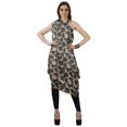 thumbnail image 1 of Moomaya Robe Kurti à une Épaule Imprimée pour Femme, Sans Manches, à Col Bénitier, Style Bohème, Tenue de Soirée de Designer, 1 of 7