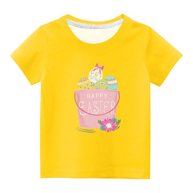 Chandails pour Filles Tout-Petits Enfants Garçons Filles Mignon Col Rond Imprimé Manches Courtes Haut