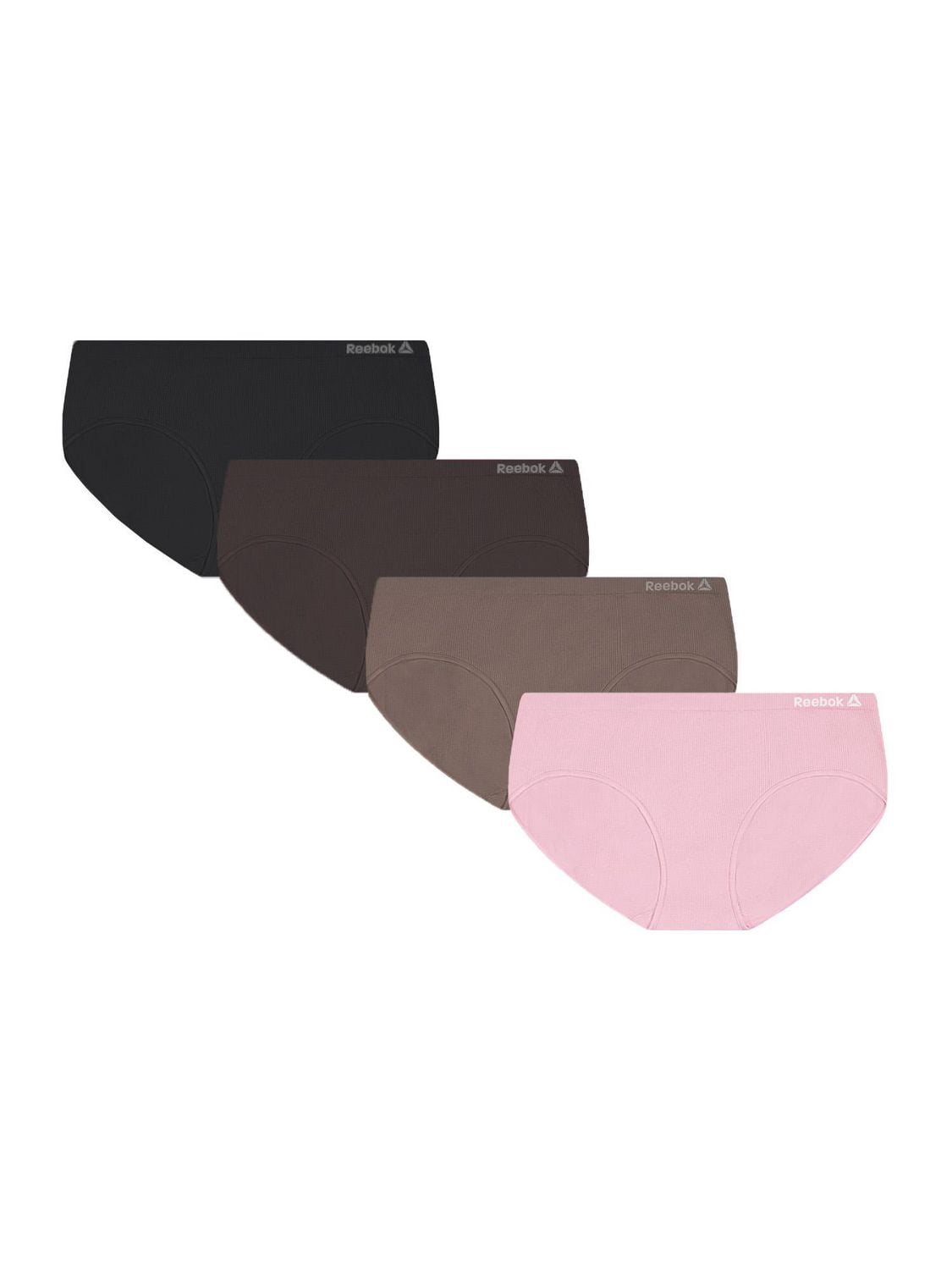 Culottes hipster côtelées sans coutures Reebok pour filles, paquet de 4