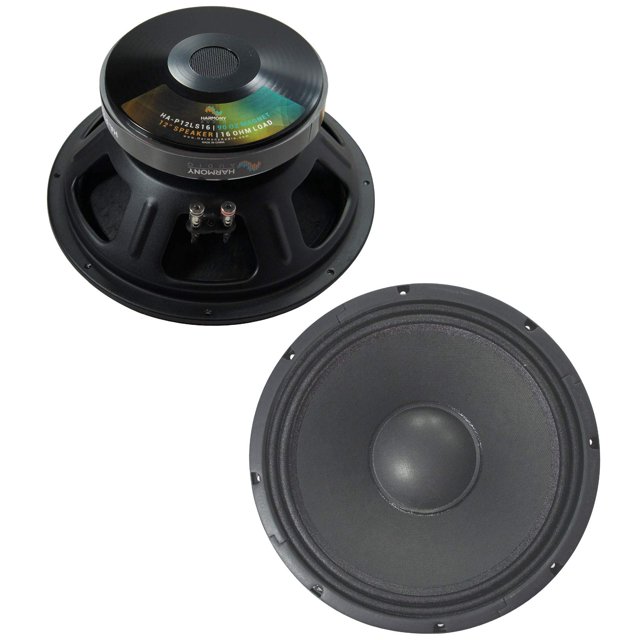 Harmony Audio 2X HA-P12LS16 Replacement 12" Pro PA 800W Subwoofer - Speaker 16 Ohm Sub
