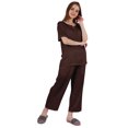 thumbnail image 2 of Inkmeso Ensemble de Pyjama à Manches Courtes pour Femmes, T-Shirt Henley et Ensemble de Vêtements de Nuit, 2 of 7
