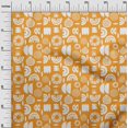 thumbnail image 3 of oneOone Tissu en Coton Flex Jaune Moutarde Abstrait pour Robe Tissu Imprimé au Mètre 40 Pouces de Large, 3 of 4