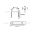thumbnail image 2 of Unique Bargains Rond U-Bolts 2 Ensembles 27mm (1.06') Largeur Intérieure 45mm Longueur M6 304 Acier Inoxydable avec Rondelles et Plaques d'Écrous, 2 of 5