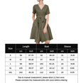 thumbnail image 2 of EIMELI Robe Décontractée pour Femme avec Nœud et Ceinture en Coton et Lin à Manches Courtes Robe Confortable de Plage, 2 of 9