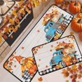 thumbnail image 5 of RKSTN Polyester Holiday Mats Fall Pumpkin Maple Leaf Floor Mat Two Piece Set Halloween Thanksgiving Decorative Floor Mat Bathroom Kitchen Mat Porch Carpet Long Strip Foot Mat Entrance Mat, 5 of 5