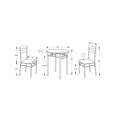 thumbnail image 2 of Monarch Specialties Dining Table Set, 3pcs Set, Small, 30" Round, Kitchen, Metal, Laminate, Black, Grey, Contemporary, Modern, 2 of 3