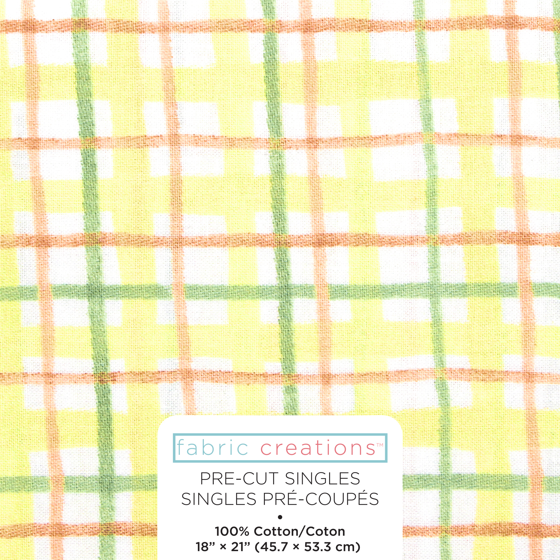 FABRIC CREATIONS Painted Plaid fat quarter 45 × 53 cm (20.9 in), Forest, 18x21