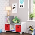 thumbnail image 3 of RiverRidge® Home Book Nook Collection Storage Bench with Cubbies in White for Kids with 2-Piece Taupe Bins, 3 of 4