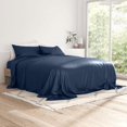 thumbnail image 2 of ienjoy Home Bamboo 4 Piece Sheet Set, Full, Navy, 2 of 4