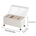 thumbnail image 3 of TopLLC Under Bed Storage With Wheels Larger Under Bed Storage Containers With Clear Lids Under Bed Shoe Organizer Rolling Under Bed Storage Drawers For Shoes Clothes Underbed Storage Basket, 3 of 5