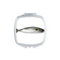 thumbnail image 1 of Ocean Fish Activity Long Black Square Mirror Portable Compact Pocket Makeup Double Sided Glass, 1 of 3