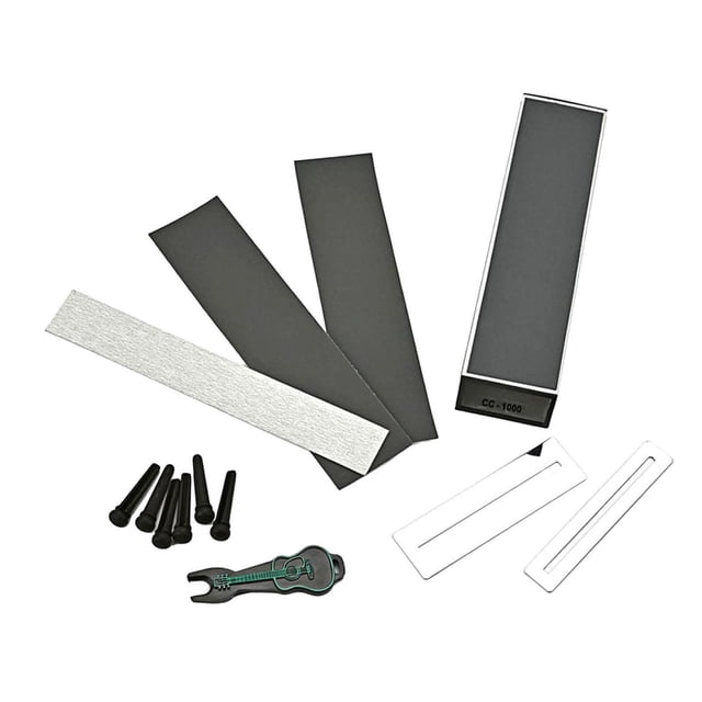 relayinert Precision Abrasives Guitar Fret Crowning File Tool for Ukulele 13 pcs Set