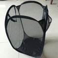 thumbnail image 3 of SHISUYAN Foldable Up Easy Open Mesh Laundry Clothes Hamper Basket for College Dorm (Black), 3 of 8