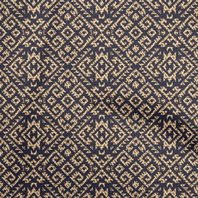 oneOone Velvet Dark Navy Blue Fabric African Aztech Craft Projects Decor Fabric Printed By The Yard 58 Inch Wide