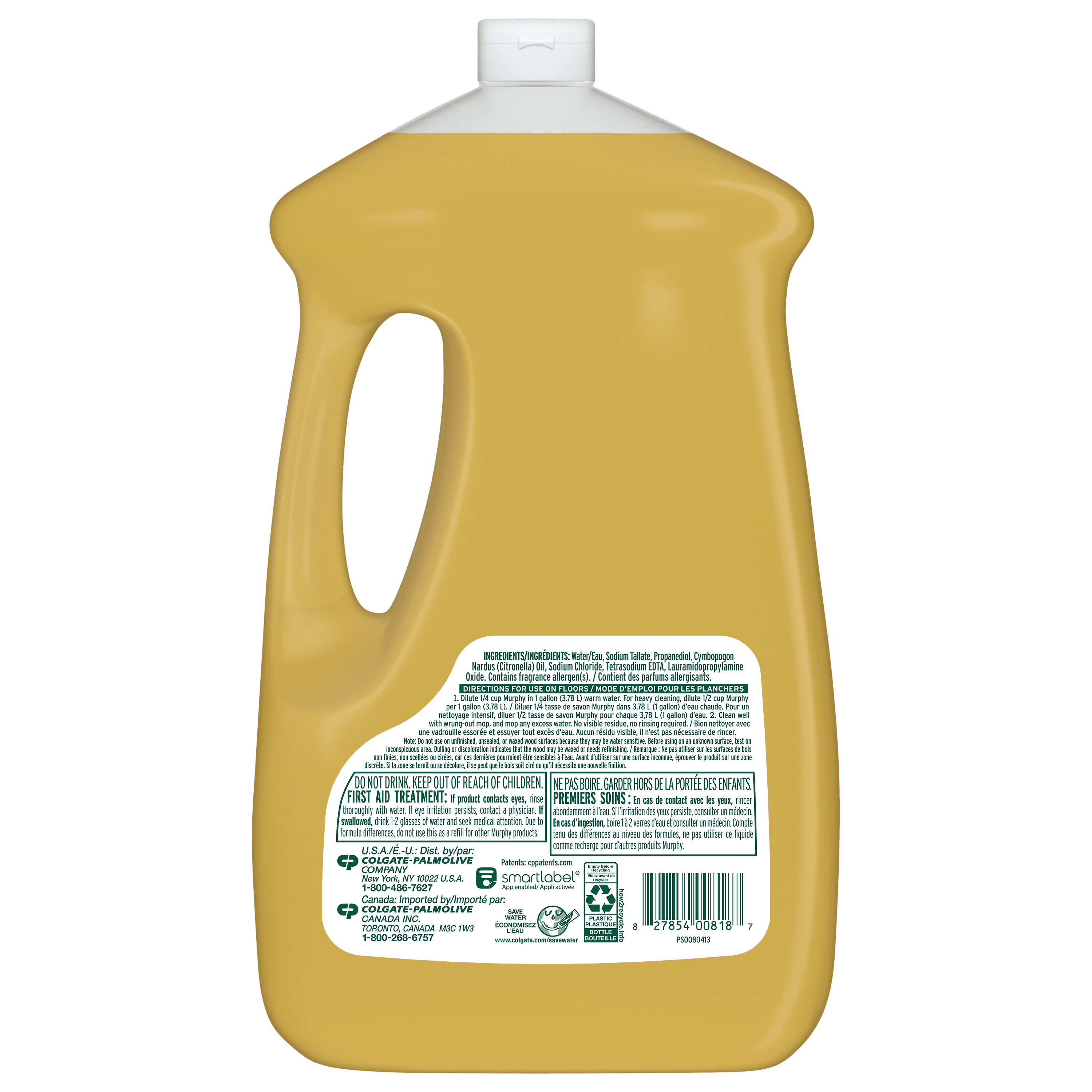 Savon à l’huile Murphy, formule concentrée, nettoyant bois, citronnelle, 2,66 l