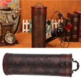 thumbnail image 1 of Cergrey Portable Vintage Round Wood Single Red Wine Storage Box With Handle Retro Gift, Single Red Wine Box, Wood Wine Box, 1 of 9
