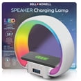 thumbnail image 1 of Bell + Howell Haut-Parleur Bluetooth Lampe de Table Chargeur de Téléphone Sans Fil Support Réveil Veilleuse DEL RVB Lampe de Lit, 1 of 7