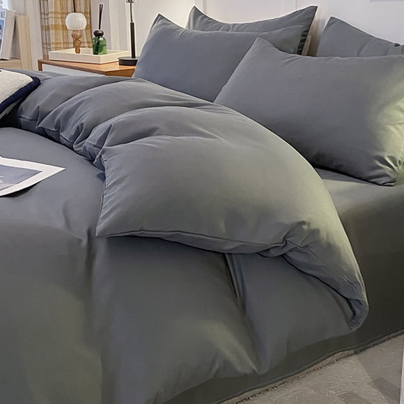 Amzcrzy Polyester Bedding Kits Bedspread & Coverlet Sets Suitable for Bed Type In Student Dormitories Comfortable and Soft Four Piece Bedding Set Fresh Color Washed Bedding Bedding Comforter Sets