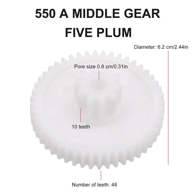 Plastic Gear for Gearbox 550 and 390 Children's Electric Car Kid Ride on Toy Car