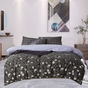 Dvkptbk Duvet Cover Single Size,Duvet Cover Set with Buttons Closure, Ultra Soft Washed Microfiber Bedding Comforter Cover with A Pillowcases for All Season Duvet Cover and Pillowcase Home Decor