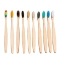 thumbnail image 1 of Amdohai 10Pcs/Set Natural Bamboo Toothbrushes Soft Bristles Bamboo Handle Toothbrush for Home Hotel Travel Use, 1 of 6