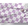 thumbnail image 3 of Soimoi Purple polyester Crepe Fabric Geometric & Floral Block Decor Fabric Printed Yard 52 Inch Wide, 3 of 3