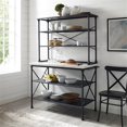 thumbnail image 2 of Crosley Furniture Madeleine 2 Piece 24"Metal Bakers Rack in Matte Black, 2 of 8