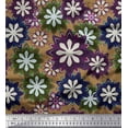 thumbnail image 1 of Soimoi Brown Poly Georgette Fabric Artistic Floral Printed Fabric 1 Yard 42 Inch Wide, 1 of 5