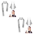 thumbnail image 2 of maskred Accessoires Stylés pour Robe de Soirée Unisexe pour Femmes Rayonne Charmant Argent Ensemble de 2, 2 of 6