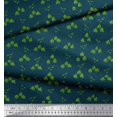 thumbnail image 3 of Soimoi Blue Silk Fabric Elk & Deodar Cedar Tree Print Sewing Fabric Yard 42 Inch Wide, 3 of 3