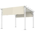thumbnail image 1 of Outsunny 2 Pcs 16 x 4ft Pergola Shade, UV Protection Pergola Canopy, Cream, 1 of 10