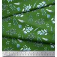 thumbnail image 1 of Soimoi Green Rayon Fabric Flower Leaves Print Sewing Fabric BTY 56 Inch Wide, 1 of 2