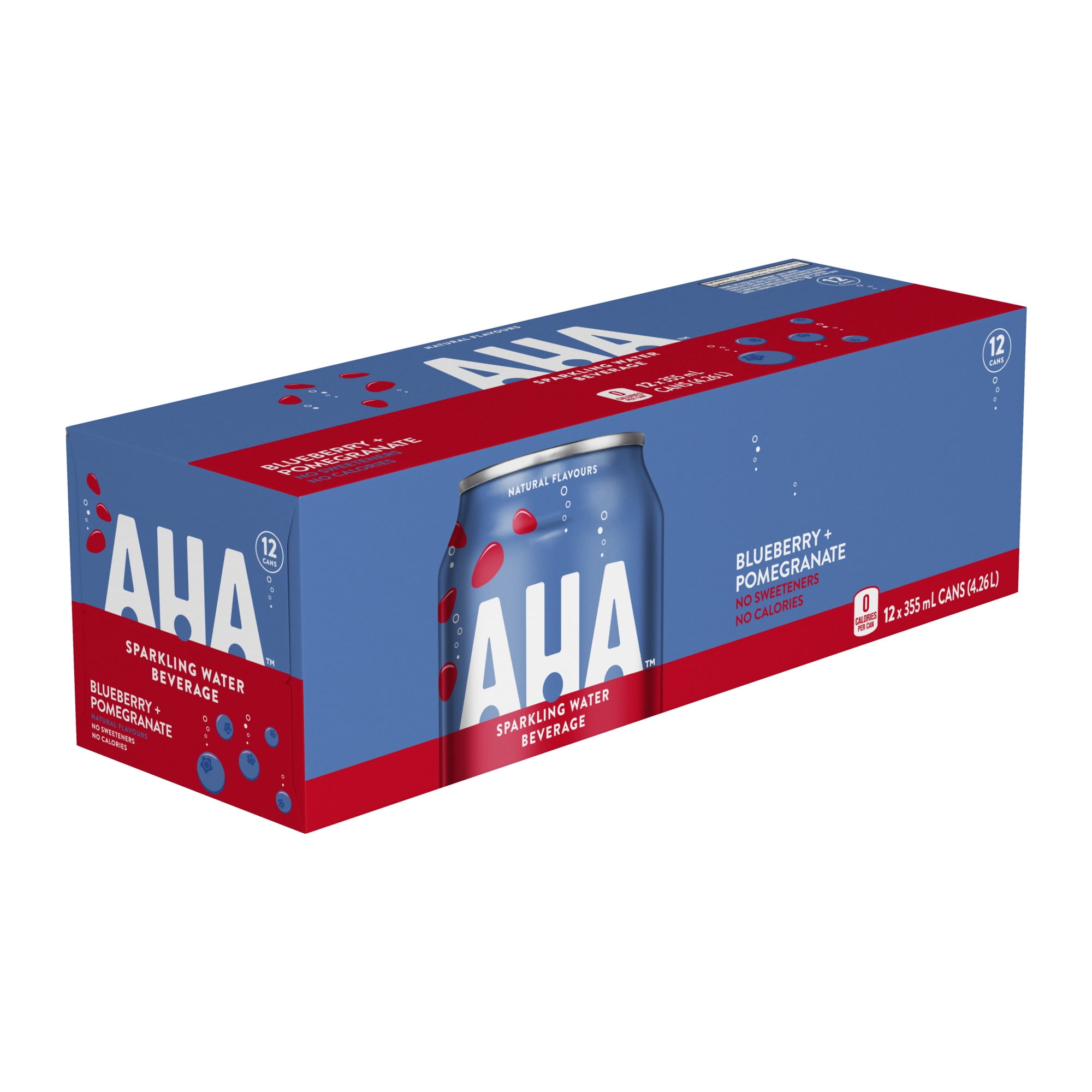 Aha Myrtille Grenade Fridge Pack Cannettes, 355 mL, 12 Pack