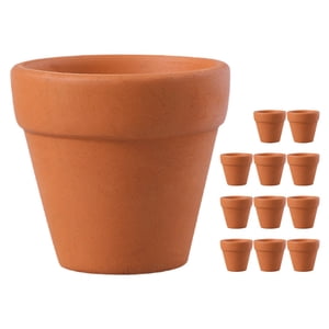 12pcs Small Terracotta Planters with Drainage Holes Mini Clay Pots for Indoor Plants Succulents Flowers Garden Nursery Clay Pots