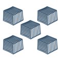 thumbnail image 2 of 5 Pcs Tapis de Couette en Silicone Résistants à la Chaleur Hexagonaux pour Boissons Table Extérieure Plats Chauds Bleu, 2 of 10