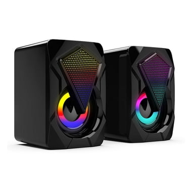 axGear Computer 3.5mm Speakers Led/Volume Control Powered by USB for Laptop