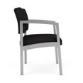thumbnail image 4 of Lenox Steel Reception Waiting Oversize Guest Chair / Silver Steel / Black, 4 of 5