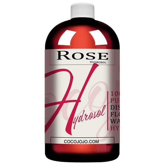 Rose Hydrosol Water Spray Toner 32 oz for Face Hydrating Mist Hydration Pure & Natural Rosewater Hydrosol All Skin Types Face Skin Pores Body Locs Cleansing Bulk Refill COCOJOJO - Packaging May Vary