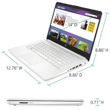 HP Portable 14, Écran HD 14 Pouces, Intel Celeron N4120 jusqu'à 2,6 GHz, 4 Go de RAM, 64 Go eMMC, HDMI, Lecteur de Cartes, Wi‐Fi, Bluetooth, Windows 10 Famille S (685K1UA)