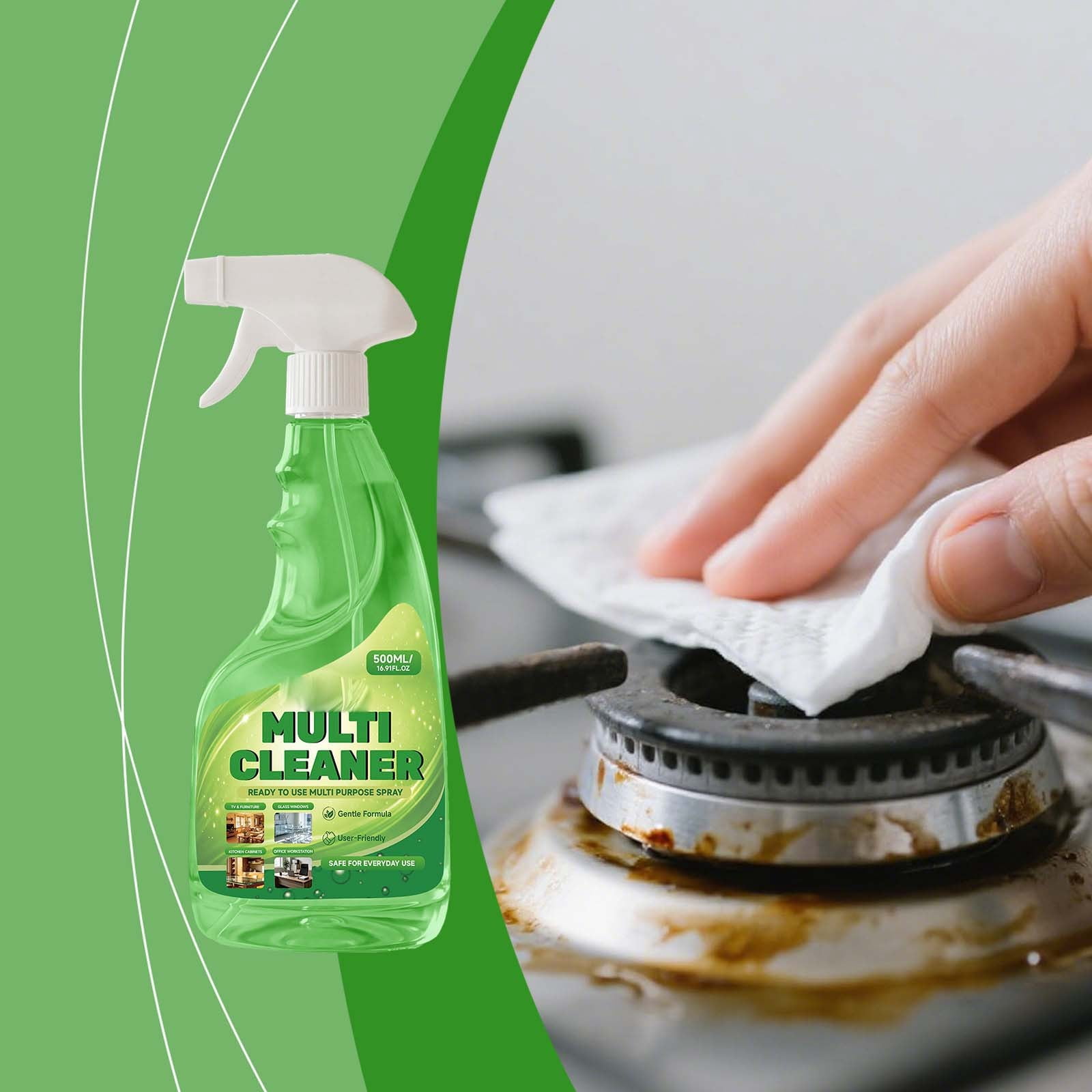 Fufafayo Multipurpose Cleaner Wipes For Glass Mirrors Counters, Stain-Removing Household Cleaner, All-Purpose Cleaning Solution For Kitchen Bathroom Office