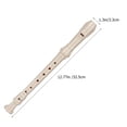 thumbnail image 2 of KONTONTY 2 Pcs Flûte à Bec Soprano en Résine avec 8 Trous pour Débutants Instrument d'Entraînement Blanc, 2 of 8