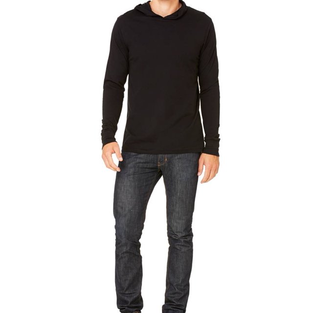 Gravity Threads Chandail à Capuchon à Manches Longues pour Homme, Noir TG
