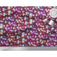 thumbnail image 2 of Soimoi Pink polyester Crepe Fabric Insect & Floral Clip Art Print Fabric by The Yard 52 Inch Wide, 2 of 2