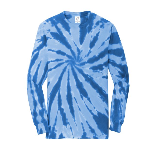 Gravity Threads Tie-Dye Long-Sleeve Shirt - Royal - 4X-Large