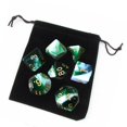 thumbnail image 1 of lionlar Ensemble de 7 dés Polyédriques avec Pochette Barre Enseignement des Maths Vert F, 1 of 6