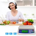 thumbnail image 3 of 30kg/1g Digital Kitchen Weighing Scales LCD Digital Precision Scales Electronic Price Computing Commercial Shop, 3 of 5
