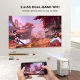 thumbnail image 5 of [Ultra Low Noise & Lens Cap-Dustproof] Mini Projector With WiFi And Bluetooth ONOAYO GivingYou AY2Pro Portable Projector 550 ANSI Electric Focus & Auto Keystone Outdoor Projector For Phone/Laptop, 5 of 5