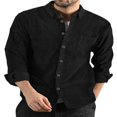 thumbnail image 1 of Men‘s Spring Autumn Cual Shirts Solid Color Long Sleeve Lapel Tops Button Shirts for Party, 1 of 6