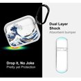 thumbnail image 4 of AirPods Pro Case, AirPods Pro Case, Cool Tokyo Wave Clear Case Design with Luxe Metal Ring Shockproof Protective Cover Case for AirPods Pro, 4 of 7