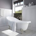 thumbnail image 4 of 1 Small Clara Clark Bath Mat Bathroom Rug - Absorbent Memory Foam Bath Rugs - Non-Slip, Thick, Cozy Velvet Feel Microfiber Bathrug, Plush Shower, Toilet- Floor Bathmats Carpet - White - 17"x24", 4 of 4
